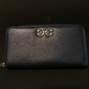 C Wonder Navy Zippered Wallet
